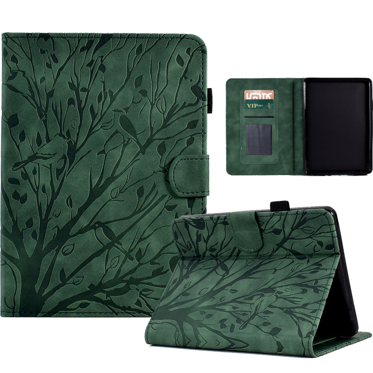 Custodia per tablet PU Fortune Tree Pressure Flower con funzione Wake-up/Sleep, For Amazon Fire HD 8 / HD 8 Plus 2020 2022, For Amazon Kindle 11th 2022, For Amazon Fire HD 10 Plus / HD 10 2021, For Amazon Fire 7 2015 2017 2019