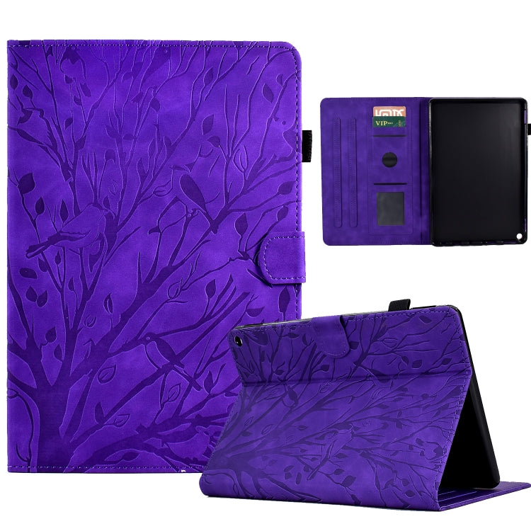 Custodia per tablet PU Fortune Tree Pressure Flower con funzione Wake-up/Sleep, For Amazon Fire HD 8 / HD 8 Plus 2020 2022, For Amazon Kindle 11th 2022, For Amazon Fire HD 10 Plus / HD 10 2021, For Amazon Fire 7 2015 2017 2019