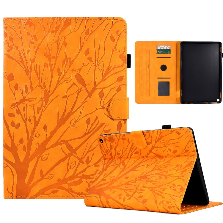 Custodia per tablet PU Fortune Tree Pressure Flower con funzione Wake-up/Sleep, For Amazon Fire HD 8 / HD 8 Plus 2020 2022, For Amazon Kindle 11th 2022, For Amazon Fire HD 10 Plus / HD 10 2021, For Amazon Fire 7 2015 2017 2019