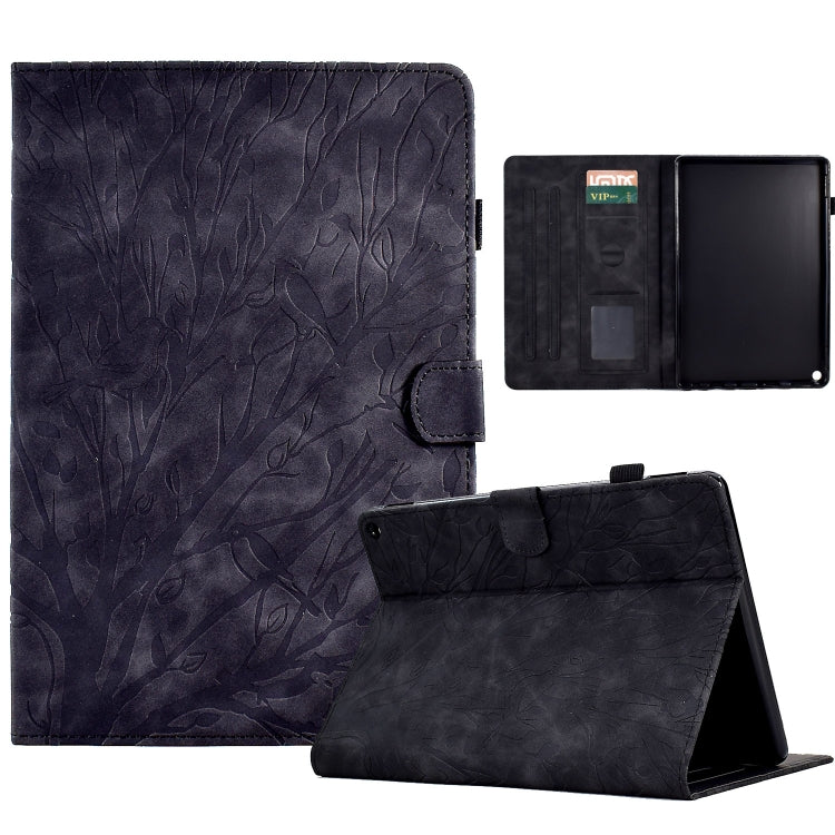 Custodia per tablet PU Fortune Tree Pressure Flower con funzione Wake-up/Sleep, For Amazon Fire HD 8 / HD 8 Plus 2020 2022, For Amazon Kindle 11th 2022, For Amazon Fire HD 10 Plus / HD 10 2021, For Amazon Fire 7 2015 2017 2019