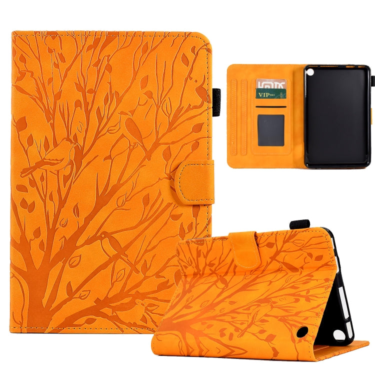 Custodia per tablet PU Fortune Tree Pressure Flower con funzione Wake-up/Sleep, For Amazon Fire 7 2022, For Amazon Kindle Paperwhite / 2 / 3 / 4, For Amazon Kindle Paperwhite 2021, For Lenovo M10 HD 2nd X306X