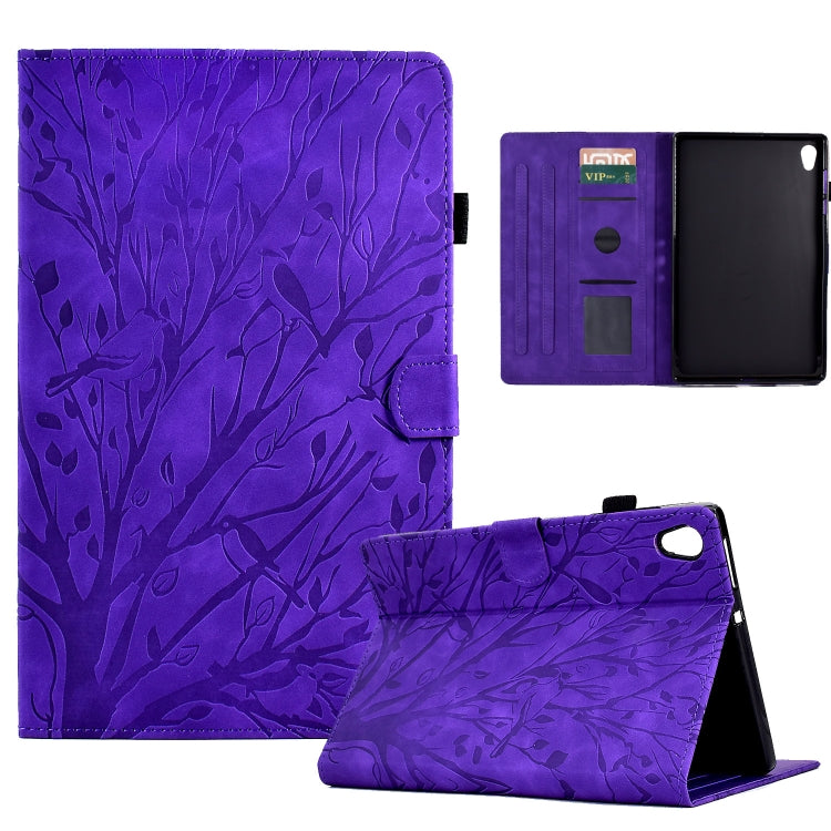 Custodia per tablet PU Fortune Tree Pressure Flower con funzione Wake-up/Sleep, For Amazon Fire 7 2022, For Amazon Kindle Paperwhite / 2 / 3 / 4, For Amazon Kindle Paperwhite 2021, For Lenovo M10 HD 2nd X306X