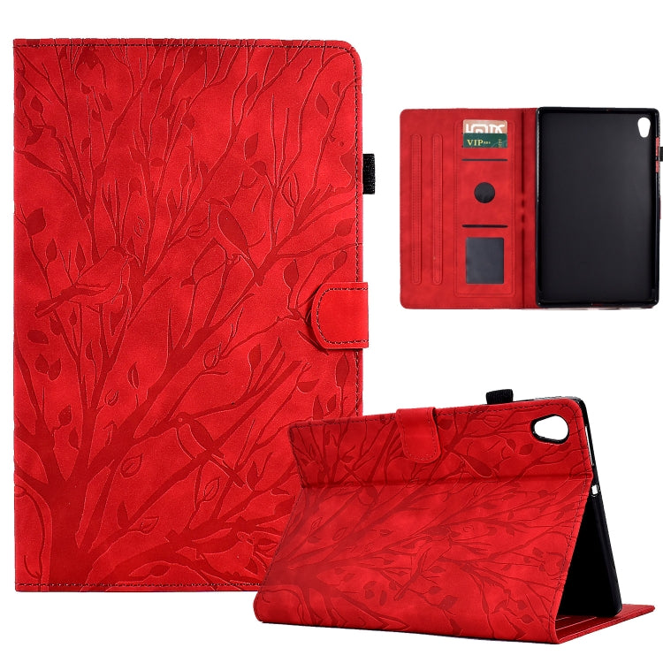 Custodia per tablet PU Fortune Tree Pressure Flower con funzione Wake-up/Sleep, For Amazon Fire 7 2022, For Amazon Kindle Paperwhite / 2 / 3 / 4, For Amazon Kindle Paperwhite 2021, For Lenovo M10 HD 2nd X306X