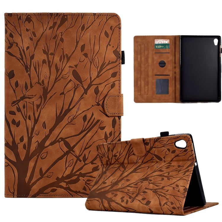 Custodia per tablet PU Fortune Tree Pressure Flower con funzione Wake-up/Sleep, For Amazon Fire 7 2022, For Amazon Kindle Paperwhite / 2 / 3 / 4, For Amazon Kindle Paperwhite 2021, For Lenovo M10 HD 2nd X306X