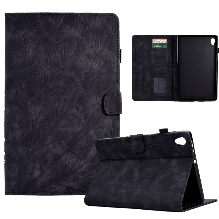 Custodia per tablet PU Fortune Tree Pressure Flower con funzione Wake-up/Sleep, For Amazon Fire 7 2022, For Amazon Kindle Paperwhite / 2 / 3 / 4, For Amazon Kindle Paperwhite 2021, For Lenovo M10 HD 2nd X306X