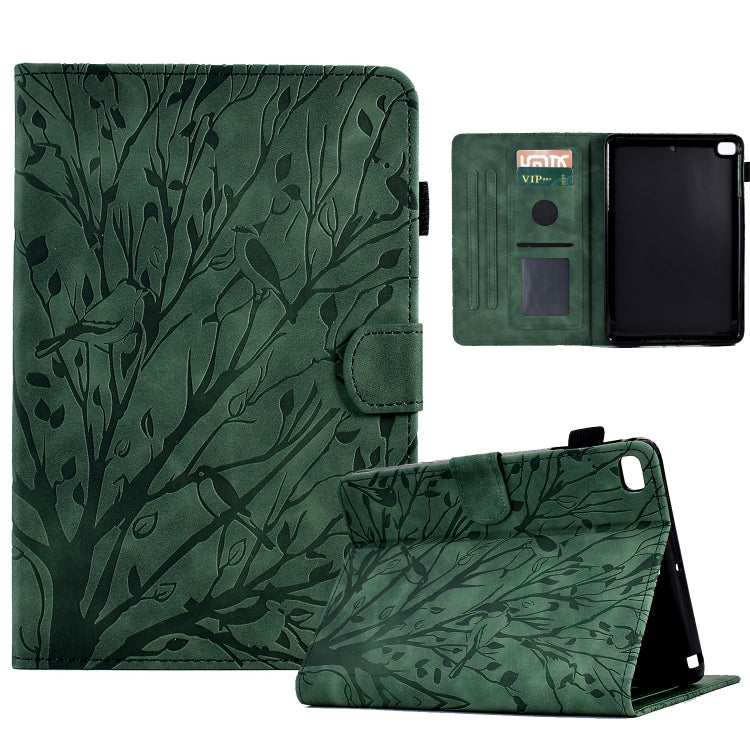 Custodia per tablet PU Fortune Tree Pressure Flower con funzione Wake-up/Sleep, For Huawei MatePad SE, For Huawei Enjoy Tablet 2 / MatePad T 10, For iPad mini 2021 / mini 6, For iPad mini 1 / 2 / 3 / 4 / 5