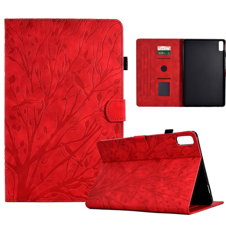 Custodia per tablet PU Fortune Tree Pressure Flower con funzione Wake-up/Sleep, For Lenovo Tab M9, For Lenovo Tab M10 Gen 3, For Lenovo M10 Plus, For Lenovo Tab M10 Plus 3rd Gen