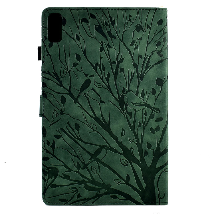 Custodia per tablet PU Fortune Tree Pressure Flower con funzione Wake-up/Sleep, For Lenovo Tab P11 Gen 2, For Lenovo Tab P11 J606F, For Lenovo Tab P11 Pro Gen 2, For Samsung Galaxy Tab A8 10.5 2021