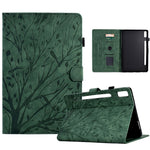 Custodia per tablet PU Fortune Tree Pressure Flower con funzione Wake-up/Sleep, For Lenovo Tab P11 Gen 2, For Lenovo Tab P11 J606F, For Lenovo Tab P11 Pro Gen 2, For Samsung Galaxy Tab A8 10.5 2021