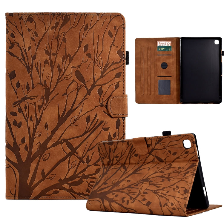 Custodia per tablet PU Fortune Tree Pressure Flower con funzione Wake-up/Sleep, For Samsung Galaxy Tab S6 Lite, For Samsung Galaxy Tab A7 Lite, For Samsung Galaxy Tab A7 2020, For Samsung Galaxy Tab A 10.1 2019