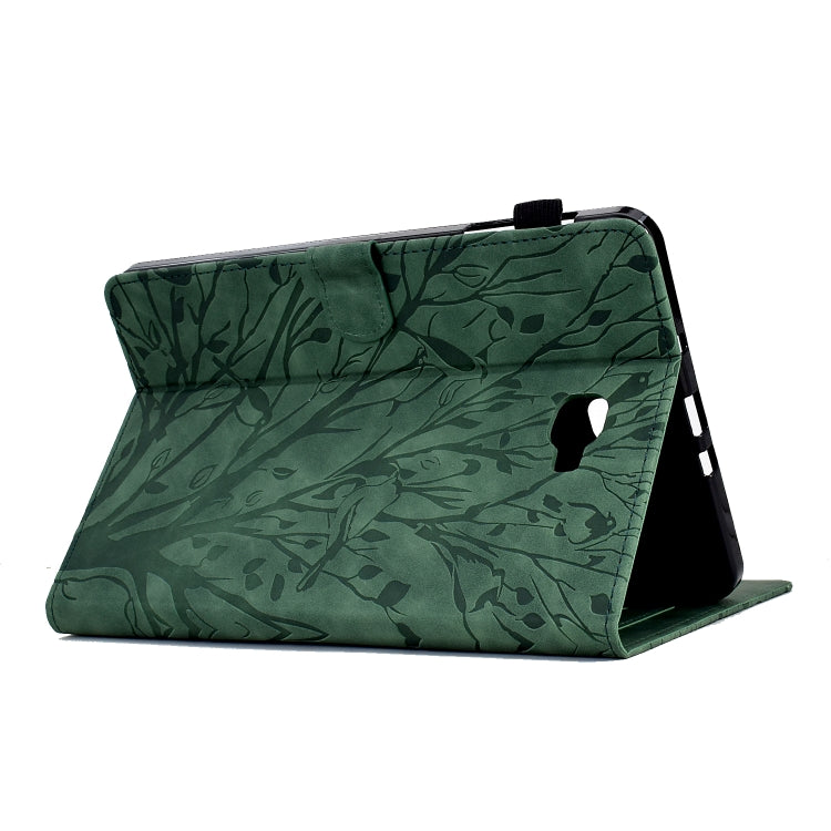 Custodia per tablet PU Fortune Tree Pressure Flower con funzione Wake-up/Sleep, For Samsung Galaxy Tab A 10.1 2016