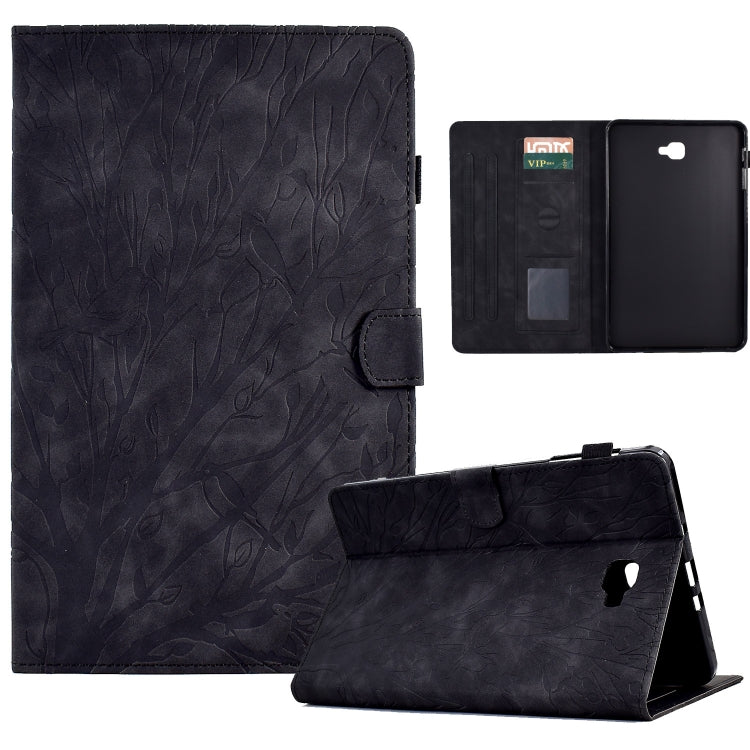 Custodia per tablet PU Fortune Tree Pressure Flower con funzione Wake-up/Sleep, For Samsung Galaxy Tab A 10.1 2016