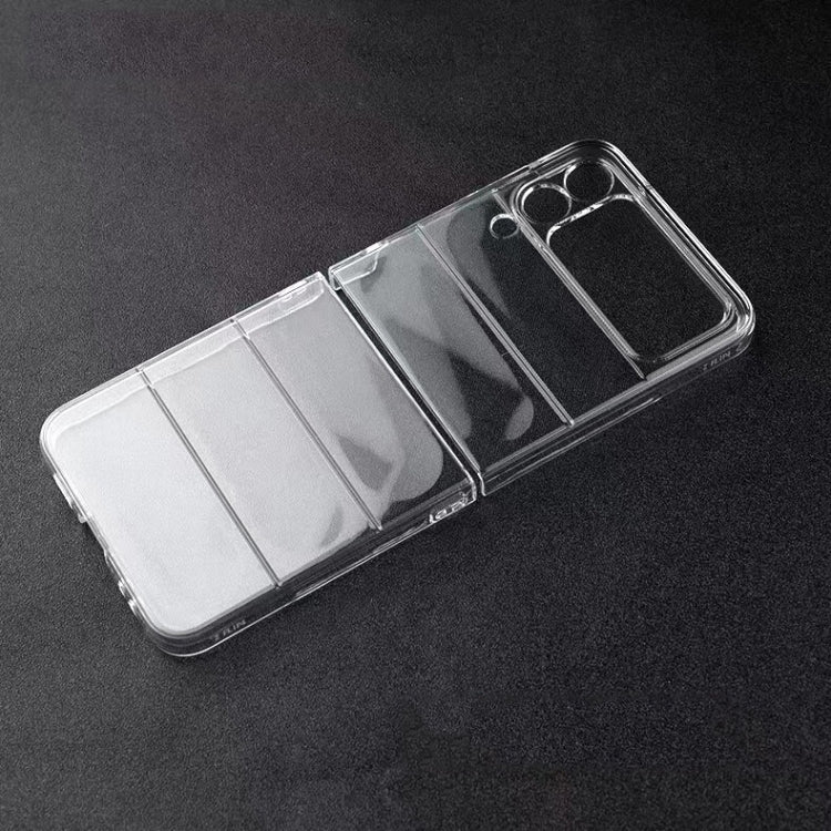 Custodia per telefono PC lucida trasparente, For Samsung Galaxy Z Flip4 5G, For Samsung Galaxy Z Flip3 5G, OPPO Find N2 Flip, OPPO Find N2