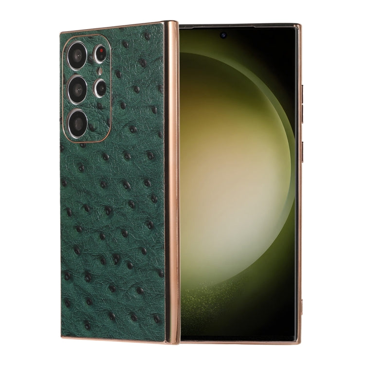 Custodia in pelle struzzo per Samsung Galaxy S23 Ultra