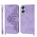 Custodia per telefono in pelle con portafoglio in rilievo con fiori al tatto, For OPPO A1 Pro, For OPPO Reno9 5G/Reno9 Pro 5G, For OPPO Reno8 4G Global, For OPPO Reno8 T 4G Global