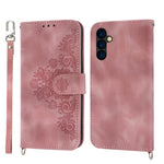 Custodia per telefono in pelle con portafoglio in rilievo con fiori al tatto, For Samsung Galaxy A24 4G Global, For Samsung Galaxy M14 5G Global, For Sony Xperia 1 V 5G, For Sony Xperia 10 V 4G