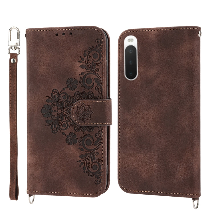 Custodia per telefono in pelle con portafoglio in rilievo con fiori al tatto, For Samsung Galaxy A24 4G Global, For Samsung Galaxy M14 5G Global, For Sony Xperia 1 V 5G, For Sony Xperia 10 V 4G