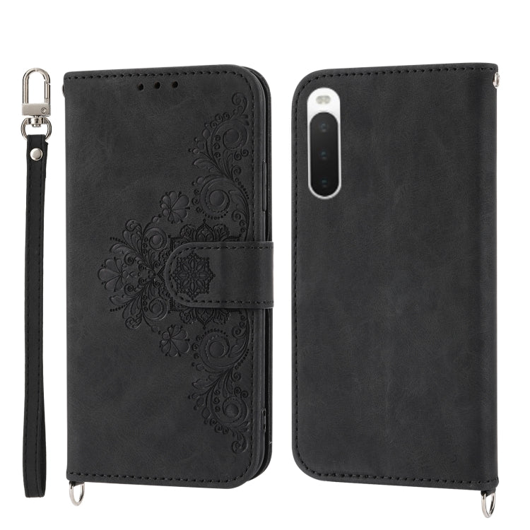 Custodia per telefono in pelle con portafoglio in rilievo con fiori al tatto, For Samsung Galaxy A24 4G Global, For Samsung Galaxy M14 5G Global, For Sony Xperia 1 V 5G, For Sony Xperia 10 V 4G