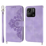 Custodia per telefono in pelle con portafoglio in rilievo con fiori al tatto, For Xiaomi Redmi 12C/11A, For Xiaomi Redmi A1+ 4G/Poco C50 4G, For Xiaomi Redmi K60/K60 Pro, For Xiaomi Redmi Note 12 4G Global