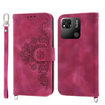 Custodia per telefono in pelle con portafoglio in rilievo con fiori al tatto, For Xiaomi Redmi 12C/11A, For Xiaomi Redmi A1+ 4G/Poco C50 4G, For Xiaomi Redmi K60/K60 Pro, For Xiaomi Redmi Note 12 4G Global