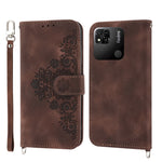 Custodia per telefono in pelle con portafoglio in rilievo con fiori al tatto, For Xiaomi Redmi 12C/11A, For Xiaomi Redmi A1+ 4G/Poco C50 4G, For Xiaomi Redmi K60/K60 Pro, For Xiaomi Redmi Note 12 4G Global