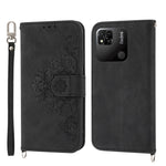 Custodia per telefono in pelle con portafoglio in rilievo con fiori al tatto, For Xiaomi Redmi 12C/11A, For Xiaomi Redmi A1+ 4G/Poco C50 4G, For Xiaomi Redmi K60/K60 Pro, For Xiaomi Redmi Note 12 4G Global