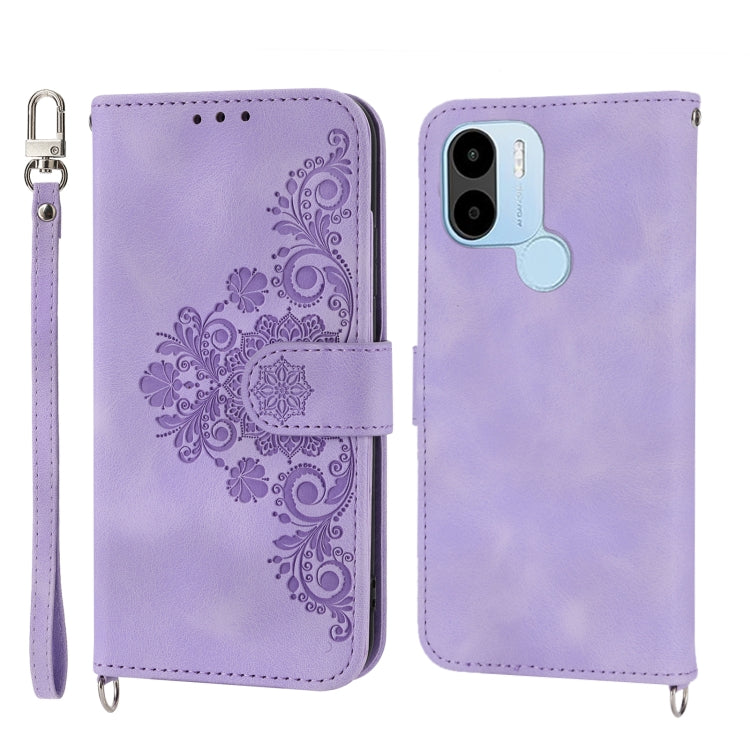 Custodia per telefono in pelle con portafoglio in rilievo con fiori al tatto, For Xiaomi Redmi 12C/11A, For Xiaomi Redmi A1+ 4G/Poco C50 4G, For Xiaomi Redmi K60/K60 Pro, For Xiaomi Redmi Note 12 4G Global