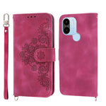 Custodia per telefono in pelle con portafoglio in rilievo con fiori al tatto, For Xiaomi Redmi 12C/11A, For Xiaomi Redmi A1+ 4G/Poco C50 4G, For Xiaomi Redmi K60/K60 Pro, For Xiaomi Redmi Note 12 4G Global