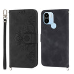 Custodia per telefono in pelle con portafoglio in rilievo con fiori al tatto, For Xiaomi Redmi 12C/11A, For Xiaomi Redmi A1+ 4G/Poco C50 4G, For Xiaomi Redmi K60/K60 Pro, For Xiaomi Redmi Note 12 4G Global