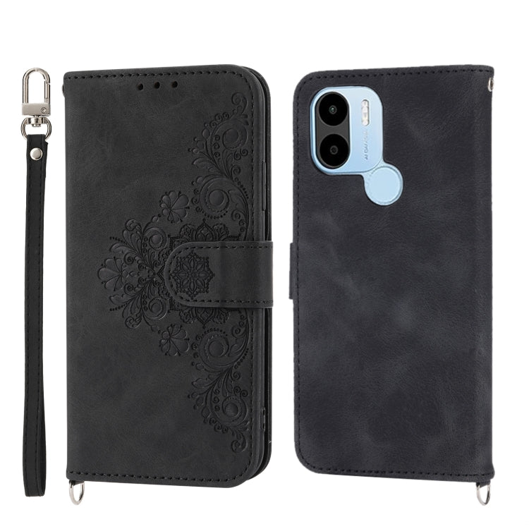 Custodia per telefono in pelle con portafoglio in rilievo con fiori al tatto, For Xiaomi Redmi 12C/11A, For Xiaomi Redmi A1+ 4G/Poco C50 4G, For Xiaomi Redmi K60/K60 Pro, For Xiaomi Redmi Note 12 4G Global