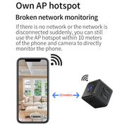 X2 Smart HD Mini telecamera WiFi supporta visione notturna, rilevamento del movimento e scheda TF, X2