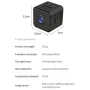 X2 Smart HD Mini telecamera WiFi supporta visione notturna, rilevamento del movimento e scheda TF, X2