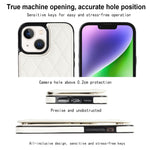 Custodia per telefono in pelle PU rombica con doppia fibbia, For iPhone 14, For iPhone 14 Plus, For iPhone 14 Pro