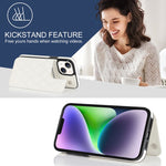 Custodia per telefono in pelle PU rombica con doppia fibbia, For iPhone 14, For iPhone 14 Plus, For iPhone 14 Pro