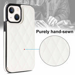 Custodia per telefono in pelle PU rombica con doppia fibbia, For iPhone 14, For iPhone 14 Plus, For iPhone 14 Pro