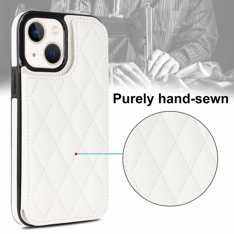 Custodia per telefono in pelle PU rombica con doppia fibbia, For iPhone 14, For iPhone 14 Plus, For iPhone 14 Pro