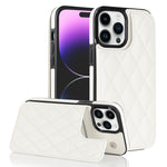 Custodia per telefono in pelle PU rombica con doppia fibbia, For iPhone 14 Pro Max, For iPhone 13, For iPhone 13 mini