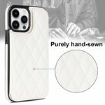 Custodia per telefono in pelle PU rombica con doppia fibbia, For iPhone 14 Pro Max, For iPhone 13, For iPhone 13 mini