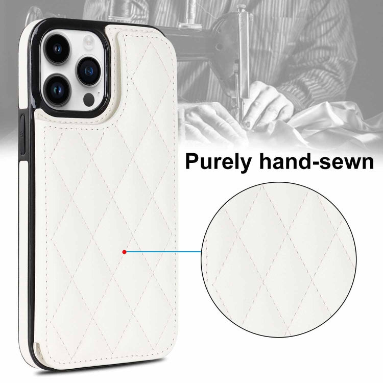 Custodia per telefono in pelle PU rombica con doppia fibbia, For iPhone 14 Pro Max, For iPhone 13, For iPhone 13 mini