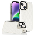 Custodia per telefono in pelle PU rombica con doppia fibbia, For iPhone 14 Pro Max, For iPhone 13, For iPhone 13 mini