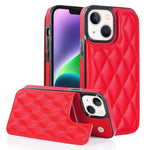 Custodia per telefono in pelle PU rombica con doppia fibbia, For iPhone 14 Pro Max, For iPhone 13, For iPhone 13 mini