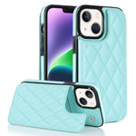 Custodia per telefono in pelle PU rombica con doppia fibbia, For iPhone 14 Pro Max, For iPhone 13, For iPhone 13 mini