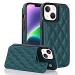 Custodia per telefono in pelle PU rombica con doppia fibbia, For iPhone 14 Pro Max, For iPhone 13, For iPhone 13 mini