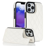 Custodia per telefono in pelle PU rombica con doppia fibbia, For iPhone 13 Pro, For iPhone 13 Pro Max, For iPhone 12