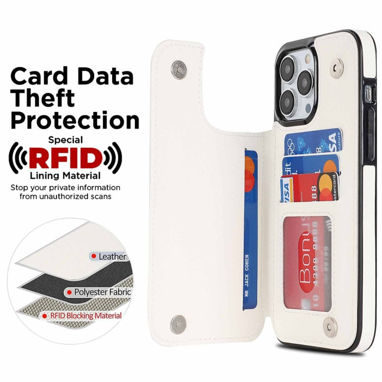 Custodia per telefono in pelle PU rombica con doppia fibbia, For iPhone 13 Pro, For iPhone 13 Pro Max, For iPhone 12
