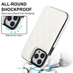 Custodia per telefono in pelle PU rombica con doppia fibbia, For iPhone 13 Pro, For iPhone 13 Pro Max, For iPhone 12