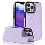 Custodia per telefono in pelle PU rombica con doppia fibbia, For iPhone 13 Pro, For iPhone 13 Pro Max, For iPhone 12