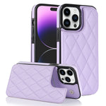 Custodia per telefono in pelle PU rombica con doppia fibbia, For iPhone 13 Pro, For iPhone 13 Pro Max, For iPhone 12