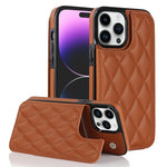 Custodia per telefono in pelle PU rombica con doppia fibbia, For iPhone 13 Pro, For iPhone 13 Pro Max, For iPhone 12