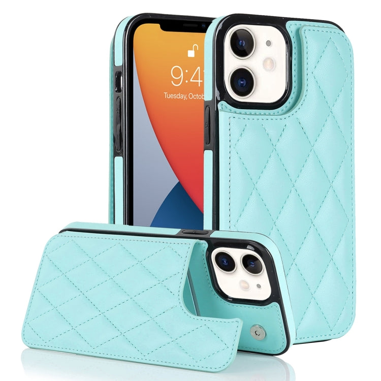 Custodia per telefono in pelle PU rombica con doppia fibbia, For iPhone 13 Pro, For iPhone 13 Pro Max, For iPhone 12